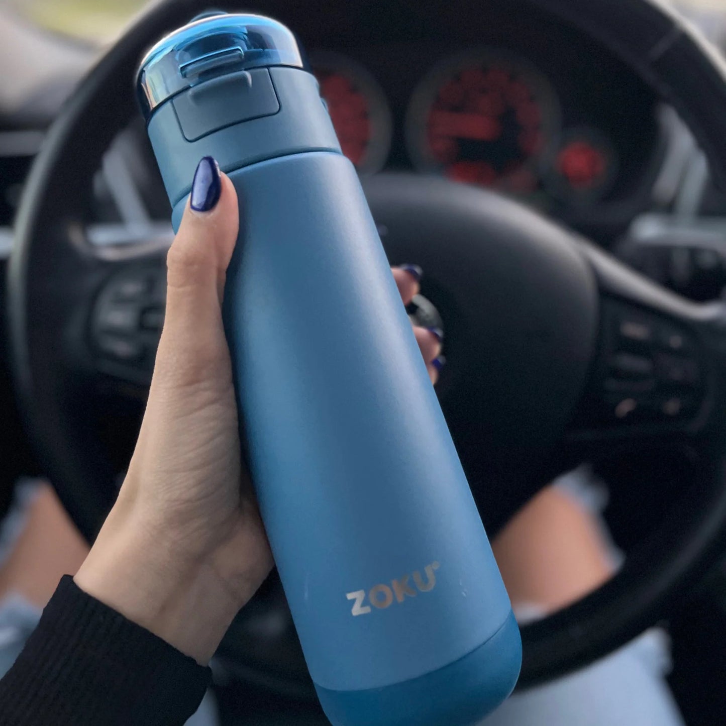 Garrafa Desportiva de Aço Inoxidável Flip Top Blue - 500ml