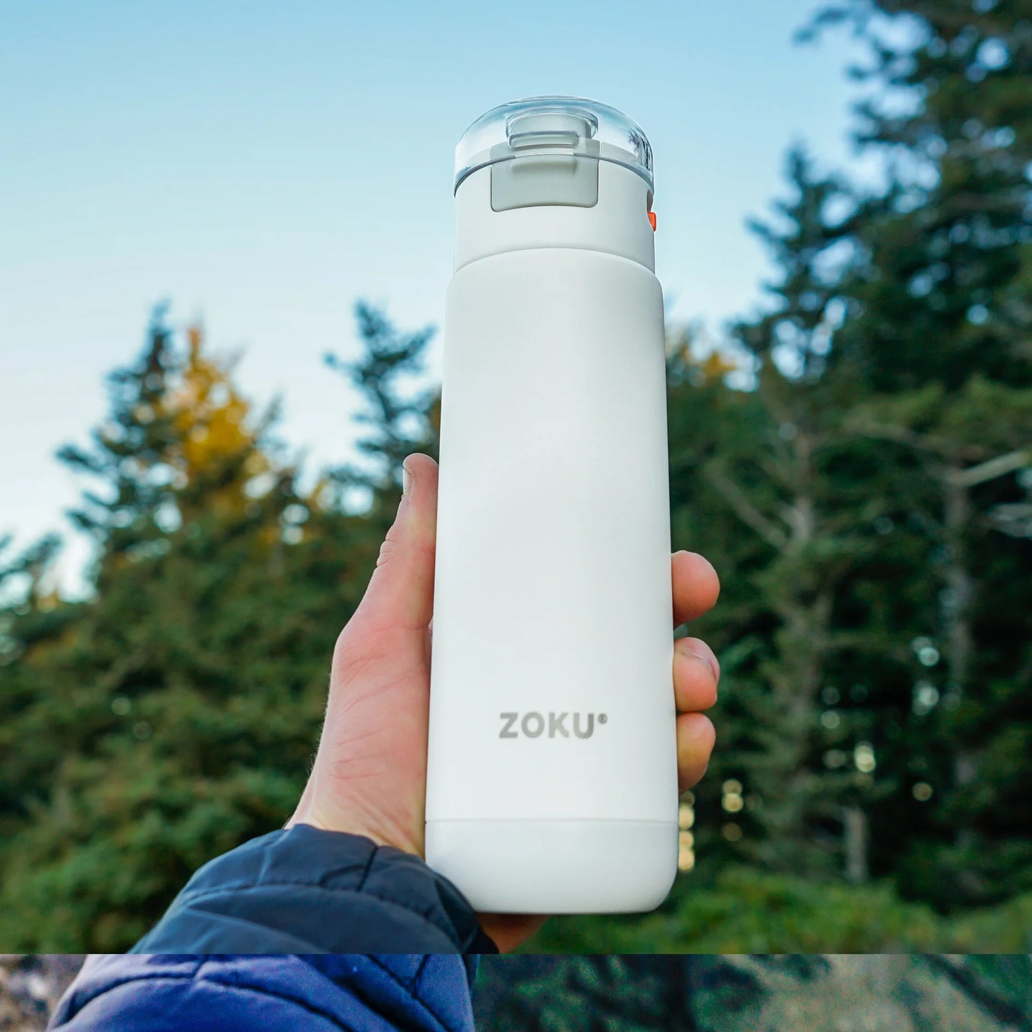 Garrafa Desportiva de Aço Inoxidável Flip Top White - 500ml