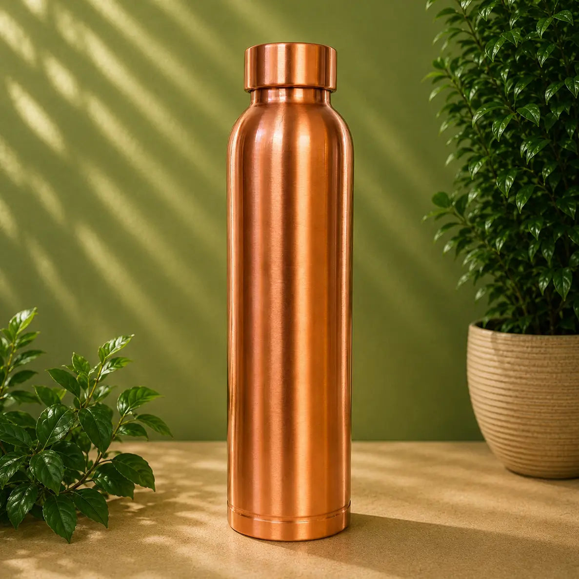 Garrafa de Cobre Ayurveda Escovado Mate – 1000 ml