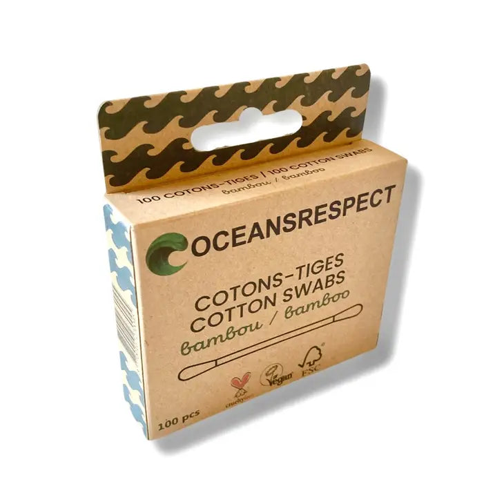Cotonetes de bambu e algodão orgânico