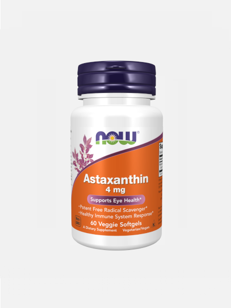 ASTAXANTHIN 4 MG – 60 CÁPSULAS – NOW