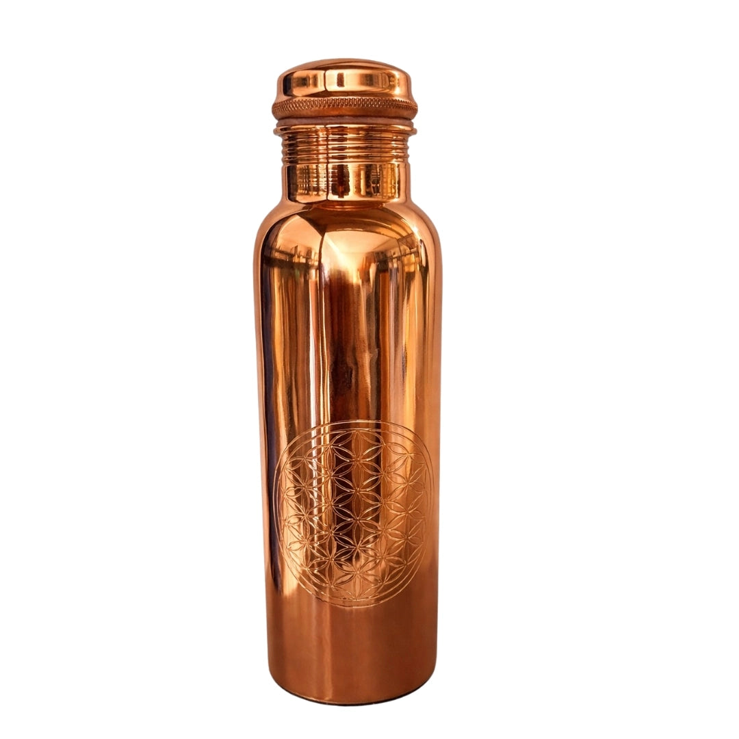 Garrafa de Cobre Ayurveda FLOR DA VIDA – 1000 ml