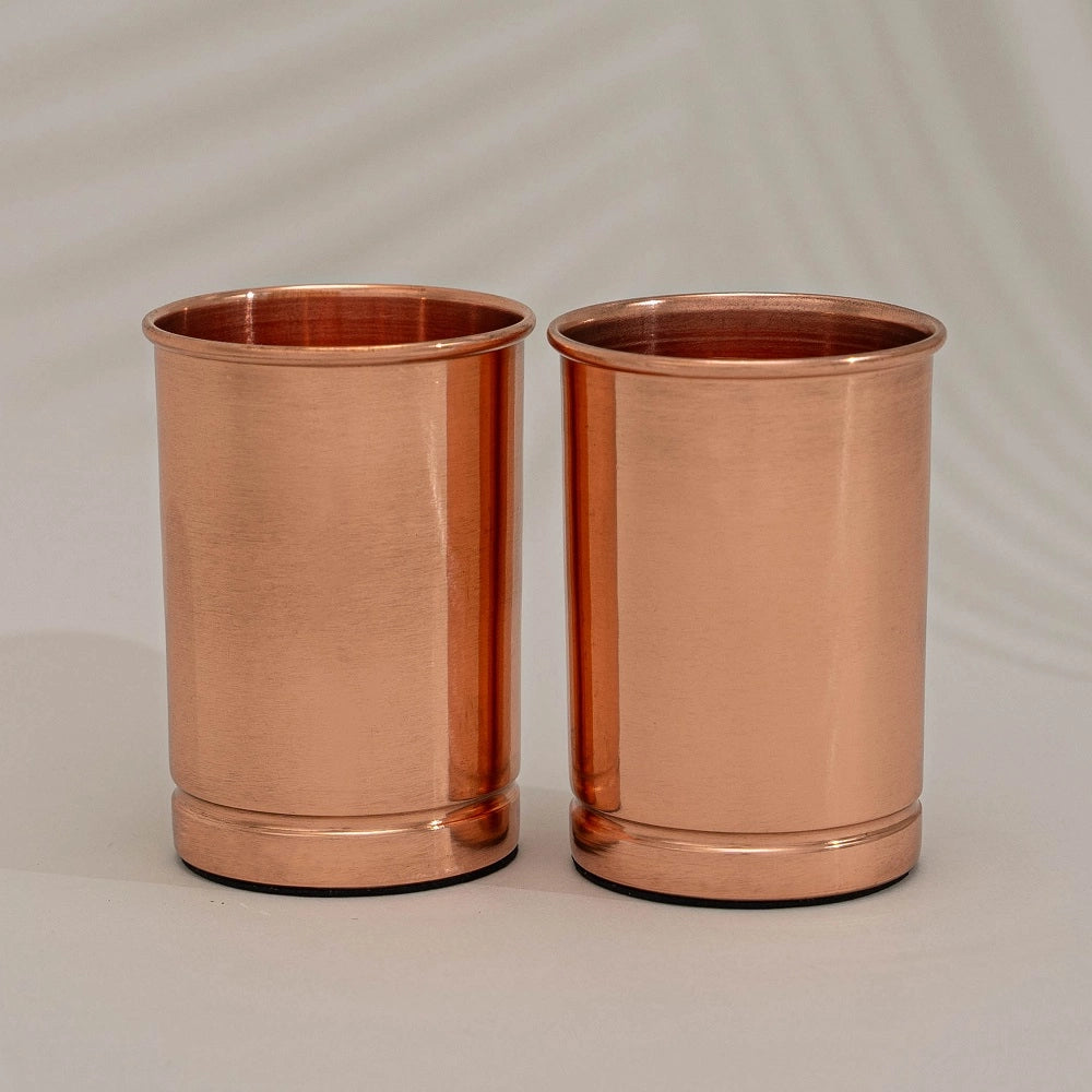 Copos de Cobre Ayurveda – Conjunto de 2 Lisos (300 ml)