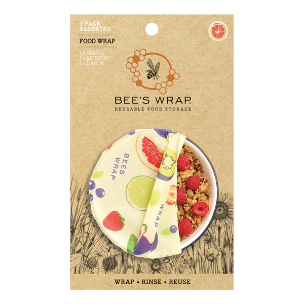 Bee's Wrap - Invólucro de Cera de Abelha - S+M+L (Fresh Fruit)