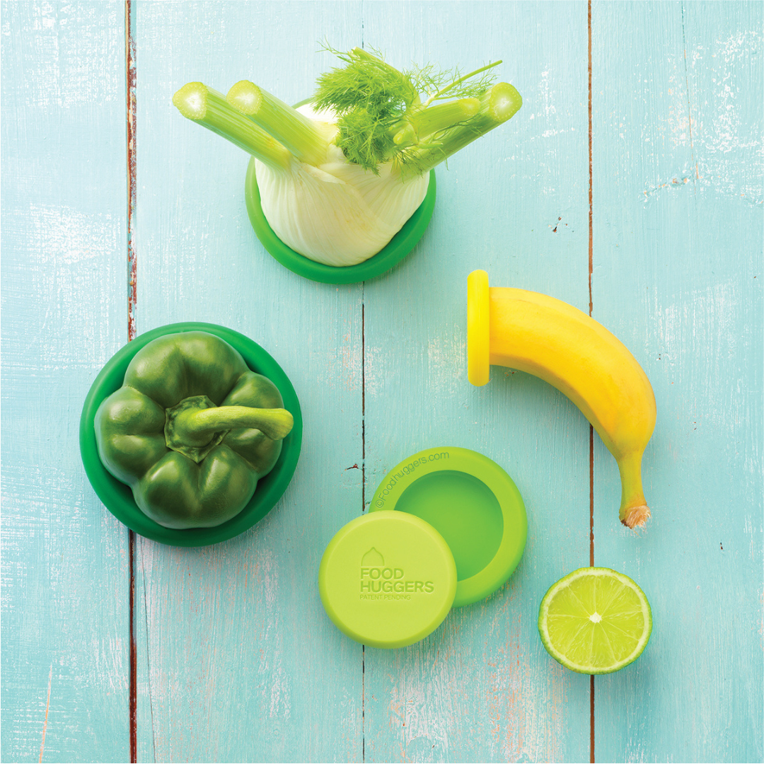 Tampas ajustáveis de silicone - Conjunto de 5 Fresh Greens