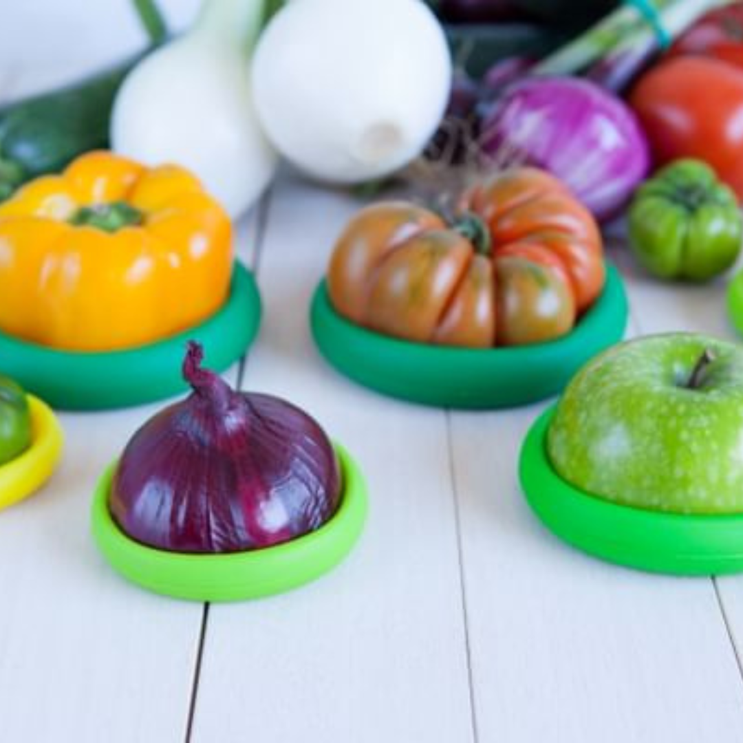 Tampas ajustáveis de silicone - Conjunto de 5 Fresh Greens