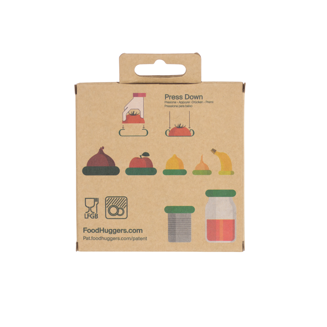 Tampas ajustáveis de silicone - Conjunto de 5 Fresh Greens