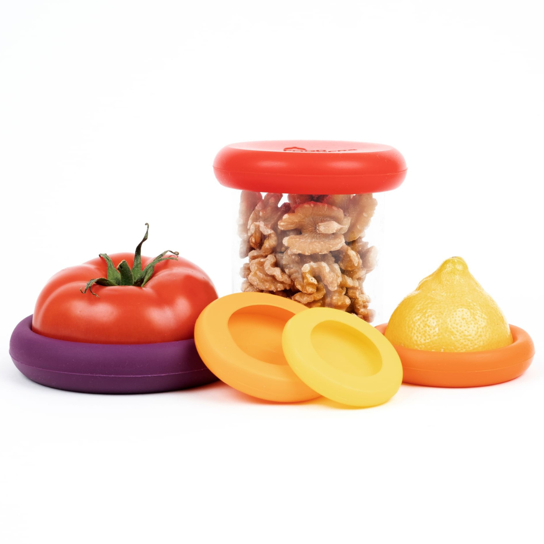 Tampas ajustáveis de silicone - Conjunto de 5 Autumn Harvest