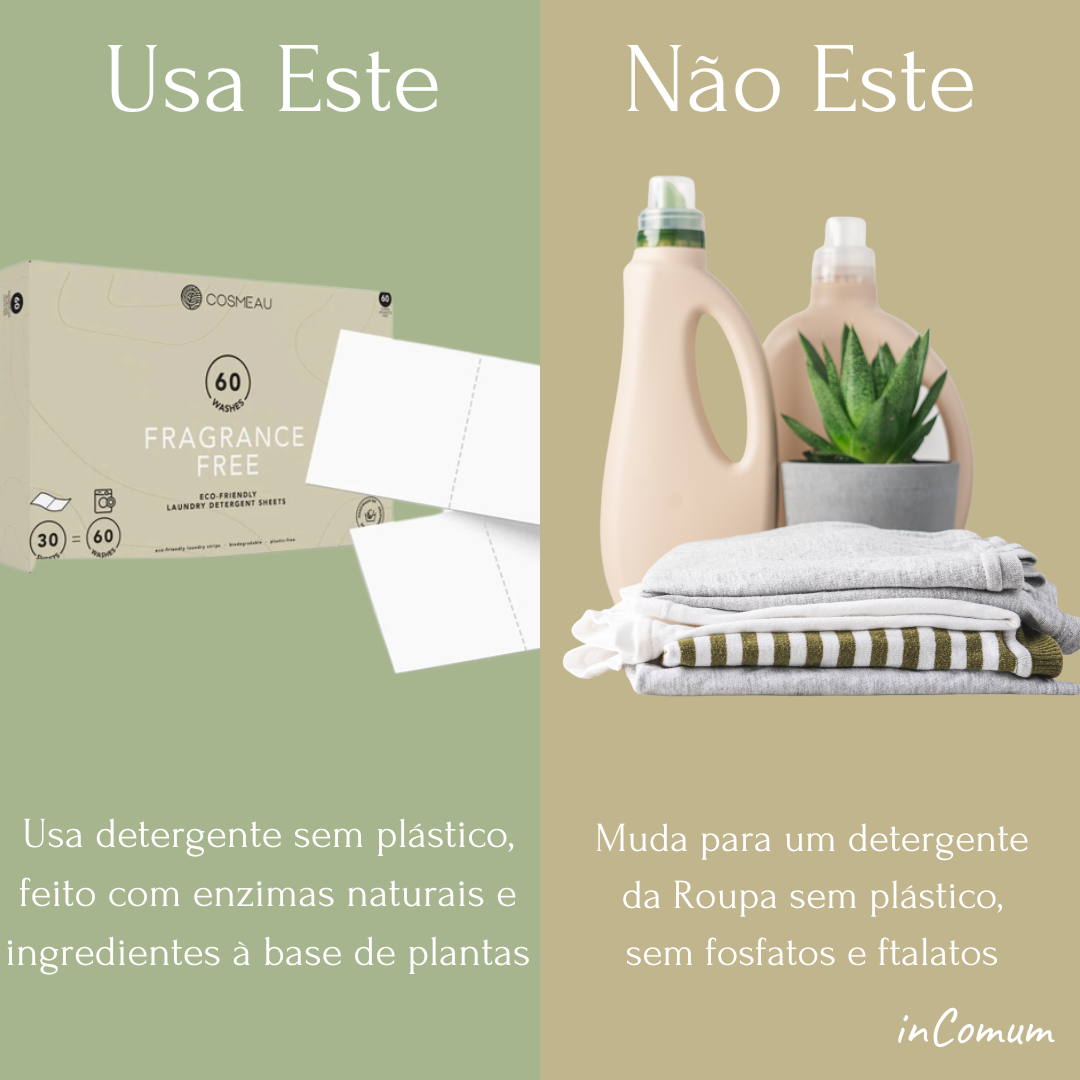 Detergente Eco tiras de lavar natural