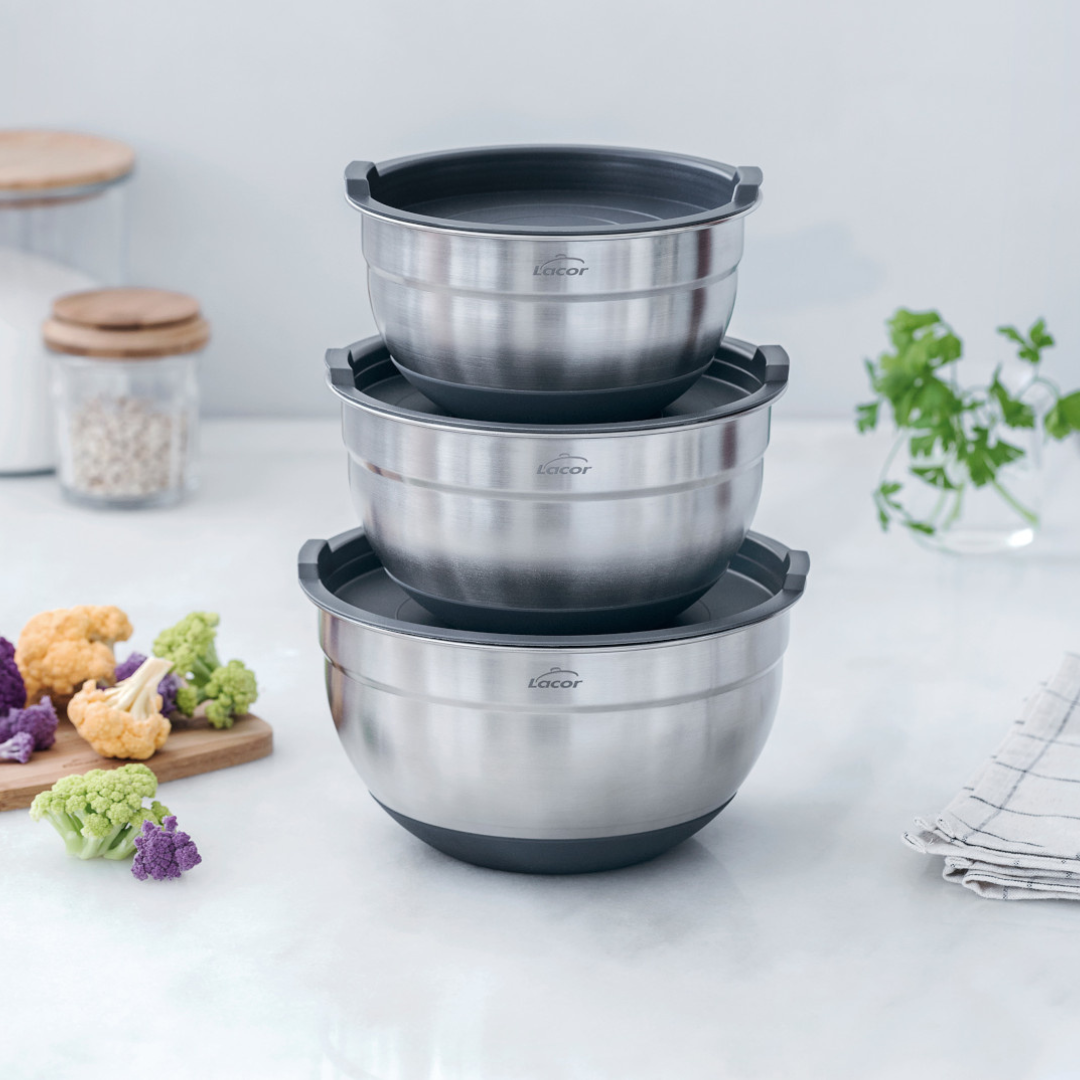 Set de 3 Bowls em Inox Lacor
