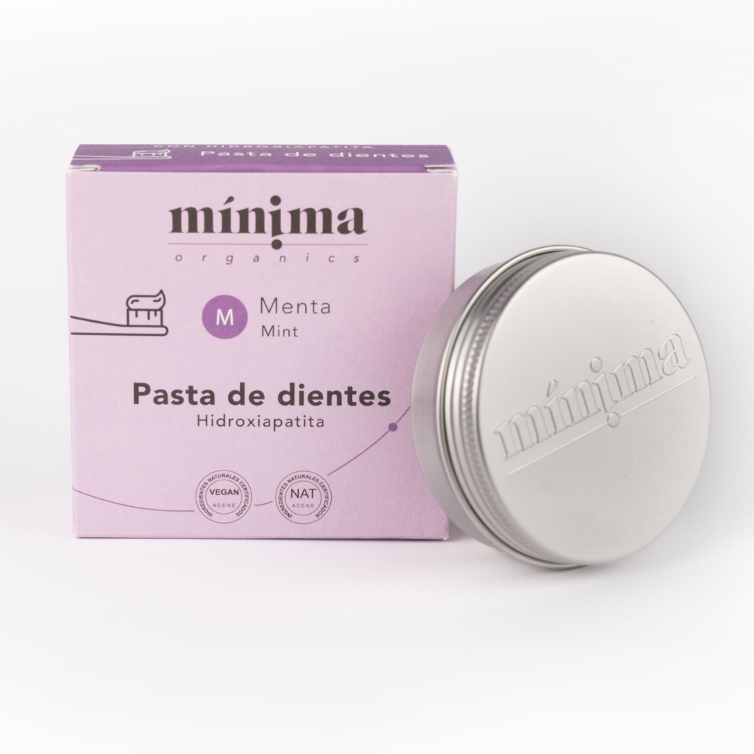 Creme Dentário Orgânico com Hortelã e Ácido Hialurónico – Sem Flúor | Natural, Vegano e Sem Plástico