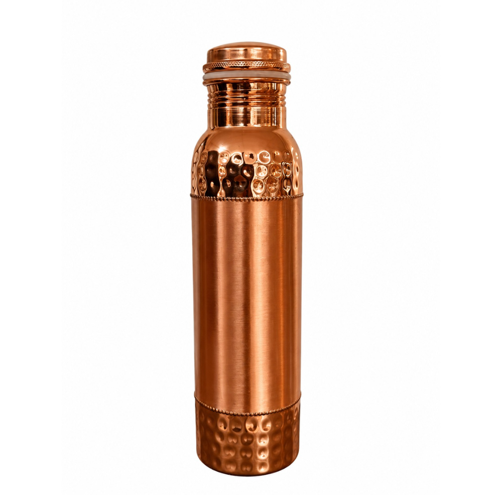 Garrafa de Cobre Martelada Escovado Mate – 950 ml