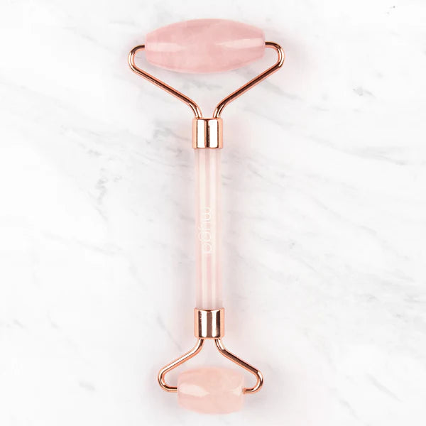 Rolo Facial de Quartzo Rosa