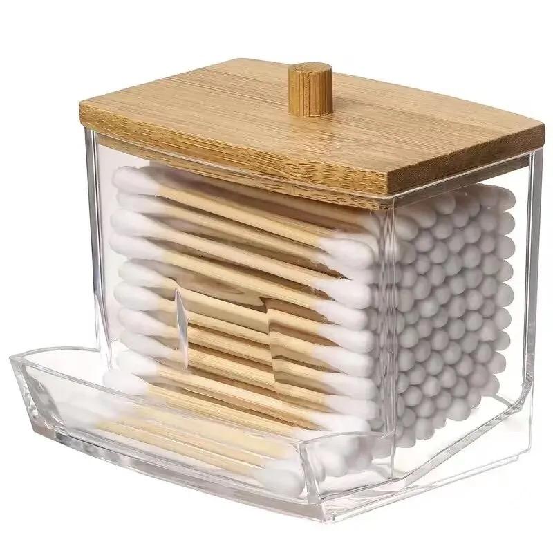Caixa para Cotonetes de bambu