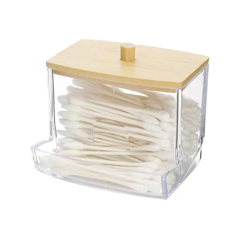 Caixa para Cotonetes de bambu