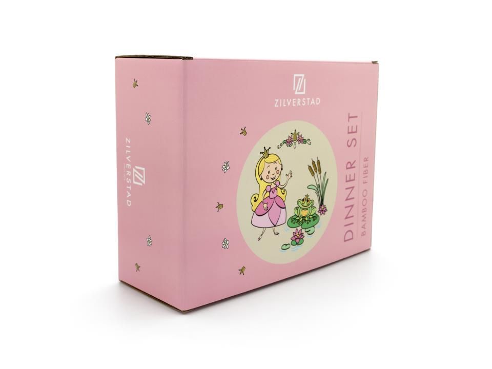 Louça 6 peças de bambu e aço inoxidável Princess