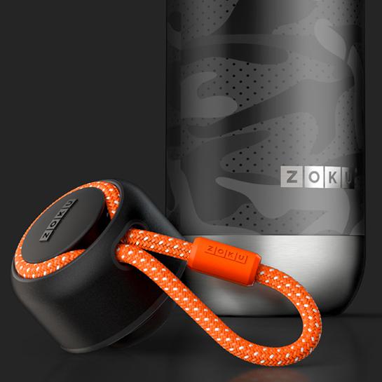 Garrafa Desportiva de Aço Inoxidável Black Camo - 500ml