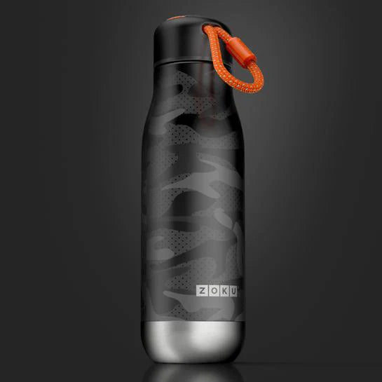 Garrafa Desportiva de Aço Inoxidável Black Camo - 500ml