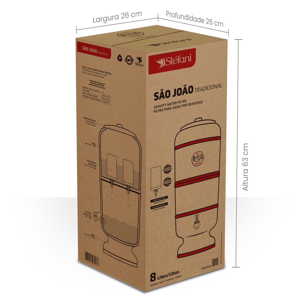 Filtro de Barro São João 8L – Cerâmica Stéfani