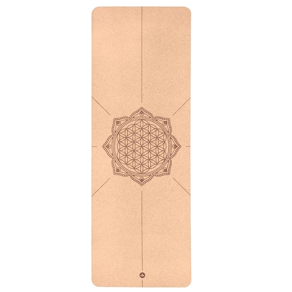 Tapete de Yoga de Cortiça - FLOR DA VIDA