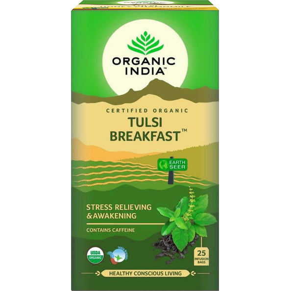 Infusão Biológica Tulsi Breakfast - 25 saquetas – Organic India