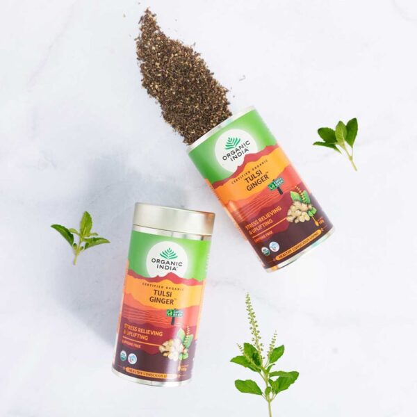 Infusão Tulsi Ginger em Folhas Soltas 100 g – Organic India