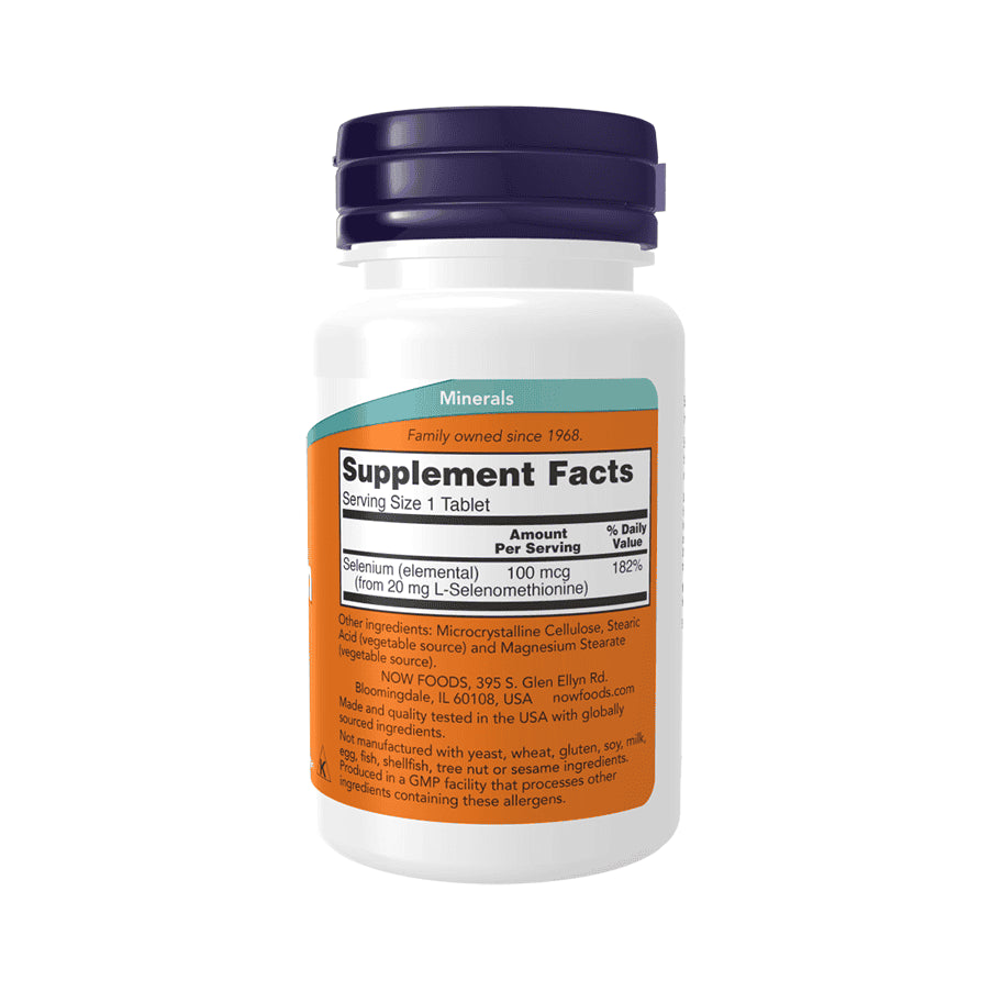 Selenium 100 mcg 100 Comprimidos Now Foods