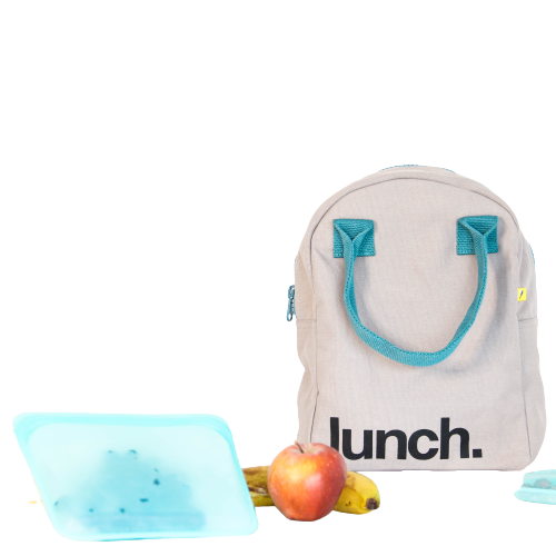 Pack Lancheira FLUF + Bolsa para alimentos de silicone - Stasher 18cmx19cm