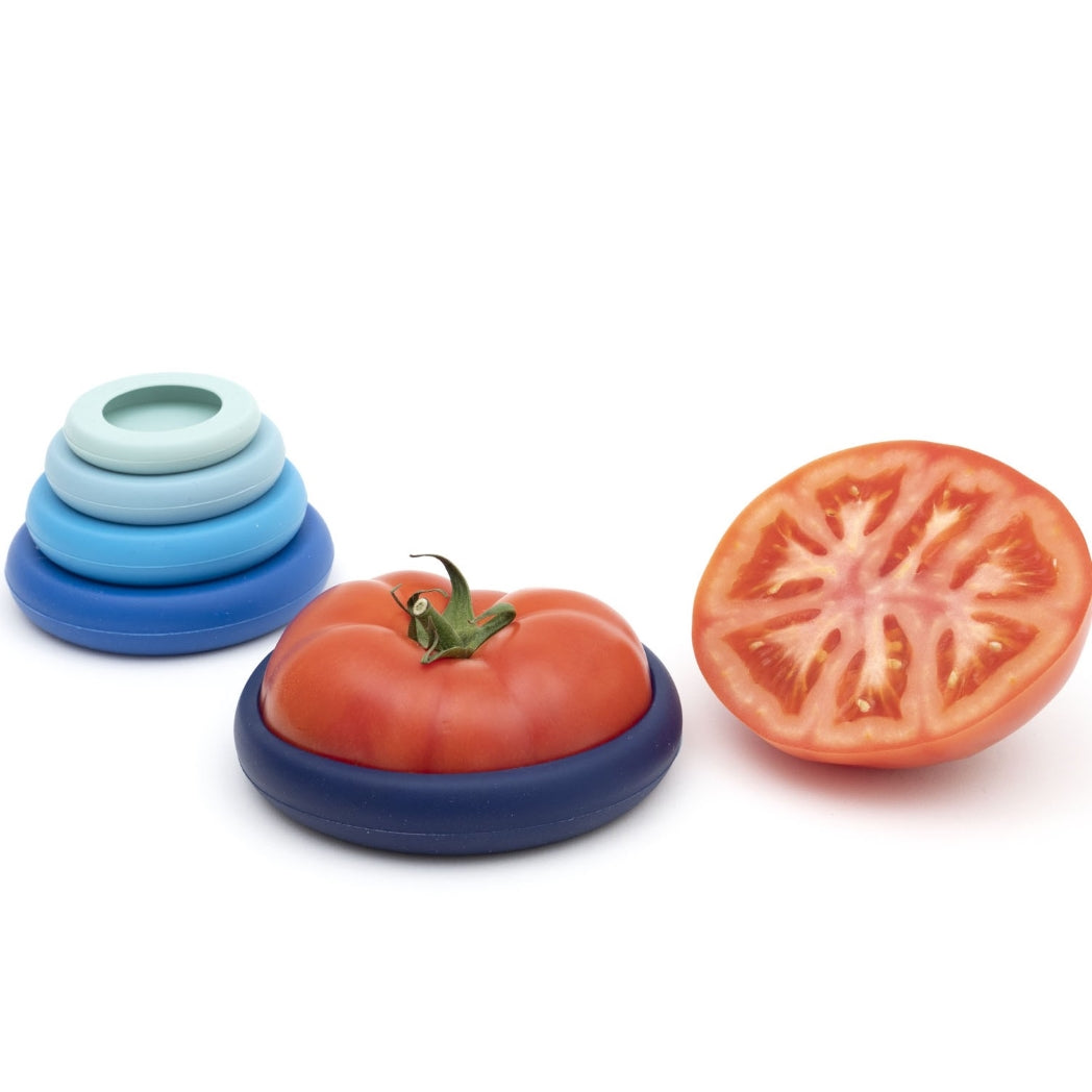 Tampas ajustáveis de silicone - Conjunto de 5 Ice Blue