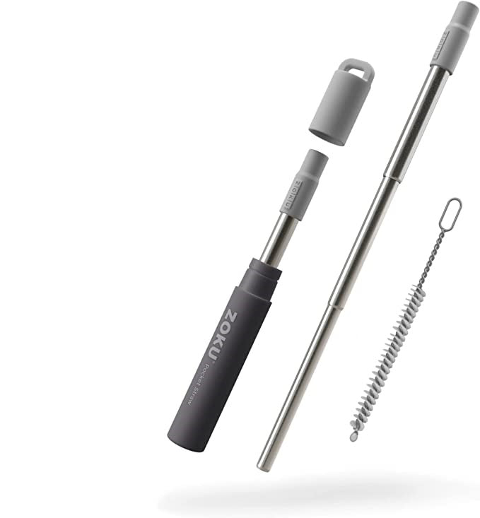 Palhinha de Aço Inoxidável com boquilha de silicone