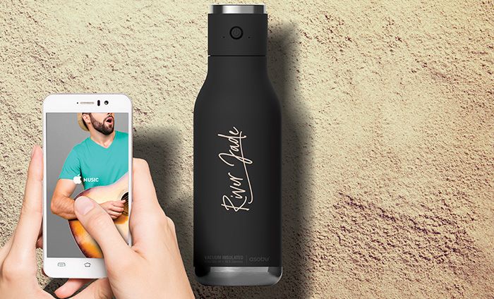 Garrafa Térmica WIRELESS com Altifalante 500ml- preto