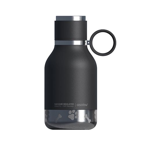 Garrafa térmica de 1L + tigela de aço inoxidável para animais de estimação