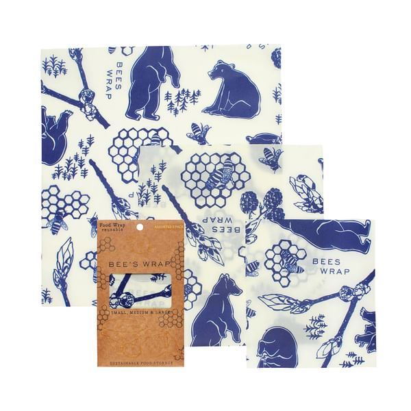 Bee's Wrap - Invólucro de Cera de Abelha - S+M+L (BLUE)