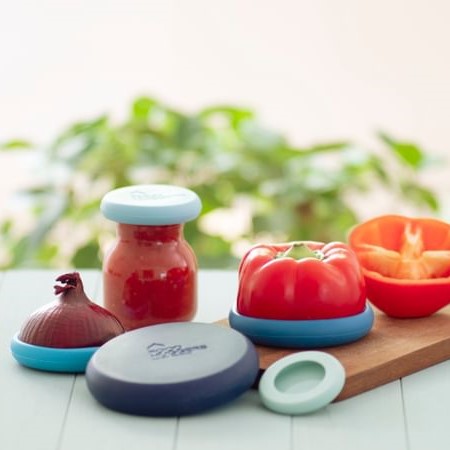 Tampas ajustáveis de silicone - Conjunto de 5 Ice Blue
