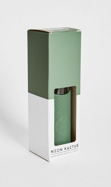 Garrafa de Água de Vidro 550ml - Neon Kactus
