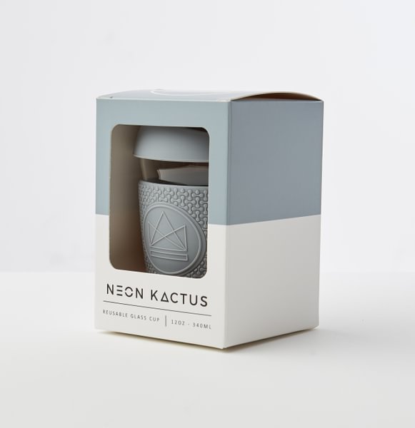 Copo de Café de Vidro 340ml - Neon Kactus