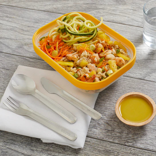 Pack Marmita para Alimentos Sólidos + Conjunto de Talheres de Bolso