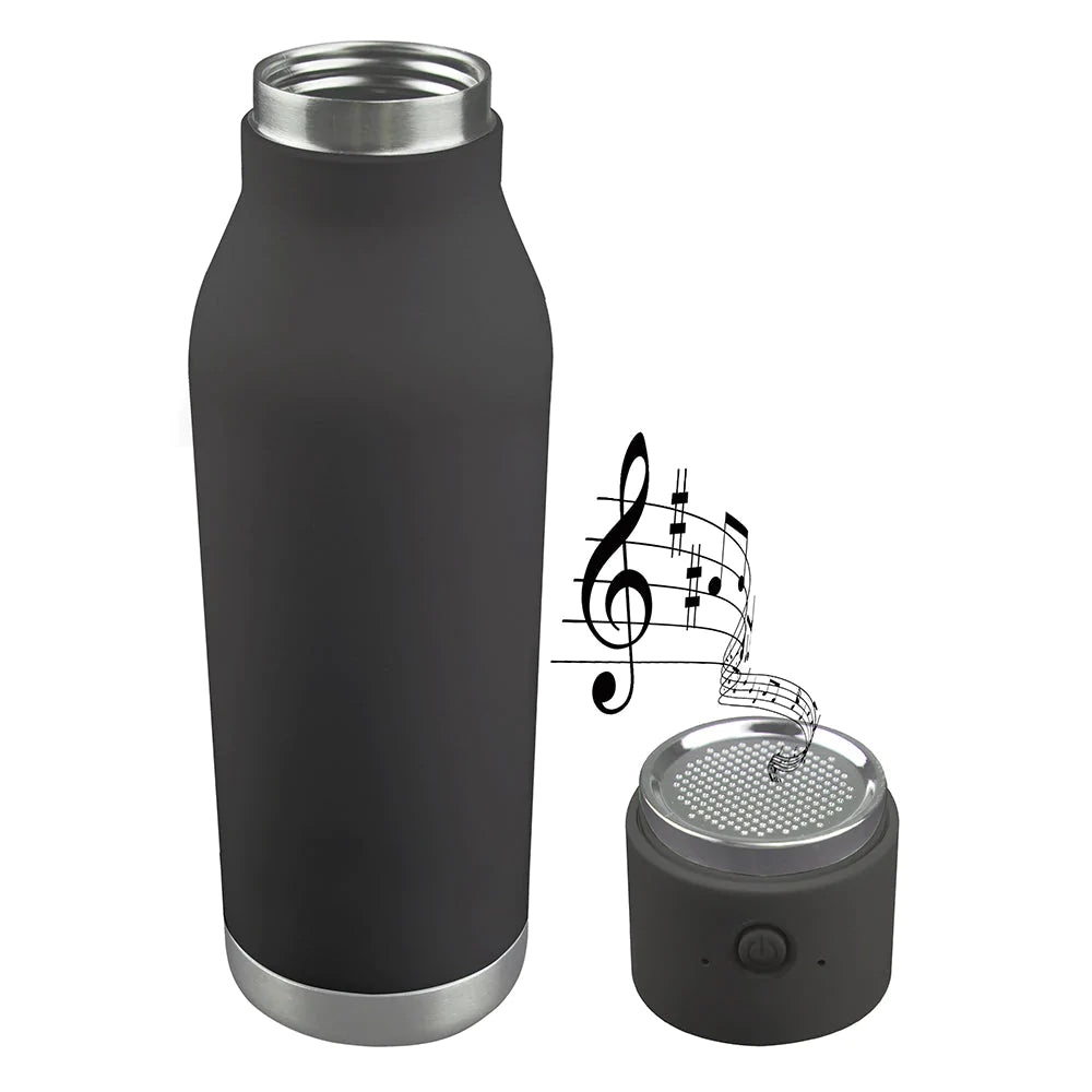 Garrafa Térmica WIRELESS com Altifalante 500ml- preto