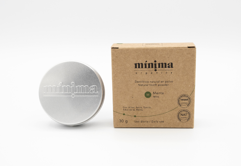 Pasta de Dentes em Pó Natural – Menta | Vegana, Recarregável e Sem Plástico (30g)