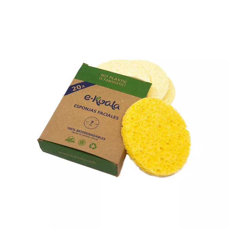 Esponjas Faciais de Celulose Natural Reutilizáveis – Pack x20 Unidades