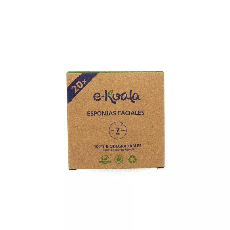 Esponjas Faciais de Celulose Natural Reutilizáveis – Pack x20 Unidades