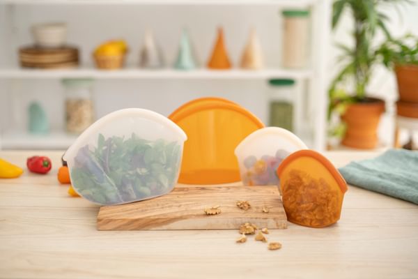 Bolsa para alimentos de silicone - Hugger Bag - Champagne Frost