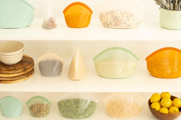 Bolsa para alimentos de silicone - Hugger Bag - Champagne Frost