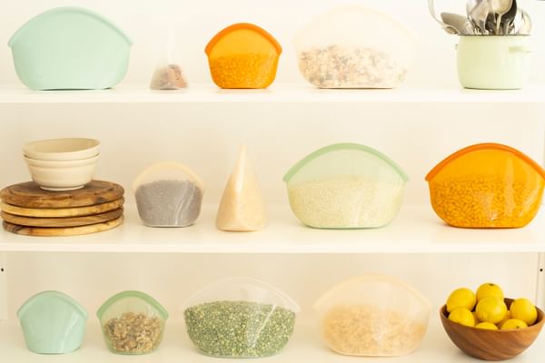 Bolsa para alimentos de silicone - Hugger Bag - Jade Solid