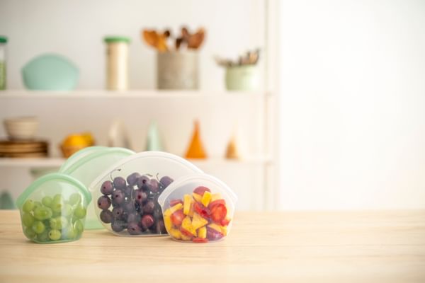 Bolsa para alimentos de silicone - Hugger Bag - Champagne Frost