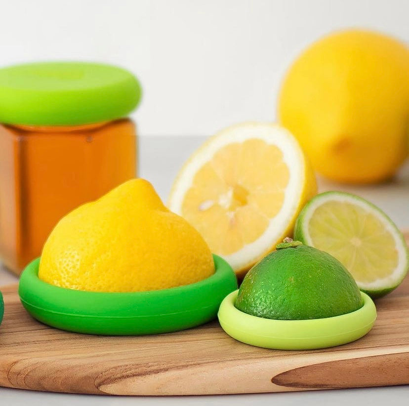 Tampas ajustáveis de silicone - Conjunto de 5 Fresh Greens