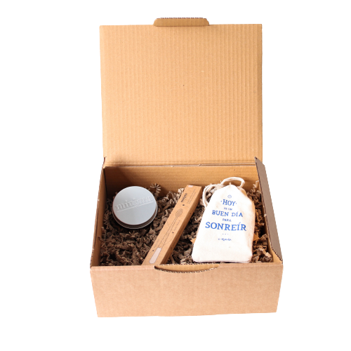 Raspador de língua + Escova de dentes de bambu + Pasta de dentes em Pó
