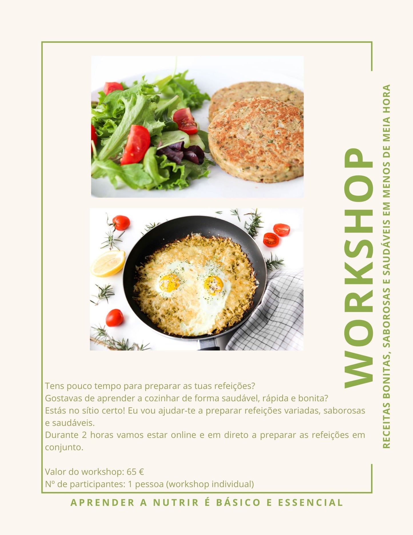 Workshop Individual - Receitas Em Menos de Meia Hora