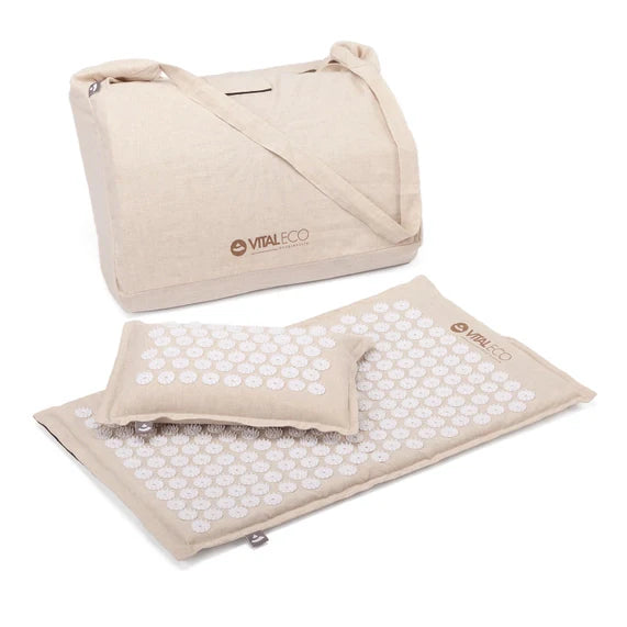 Pack Relax & Equilíbrio – Tapete de Acupressão + Almofada de Olhos de Lavanda
