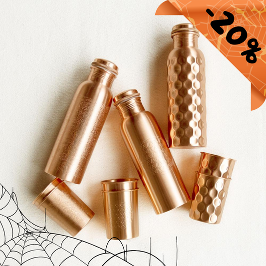 Copos de Cobre Ayurveda – Conjunto de 2 (250 ml)